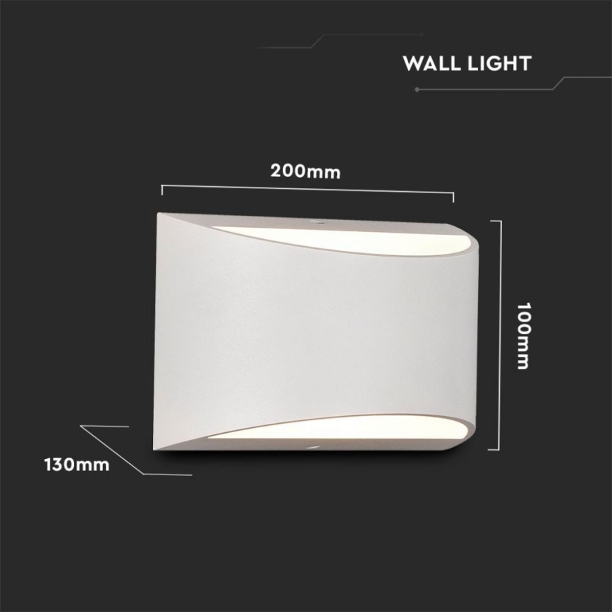 LED Aplique de parede para exterior LED/9W/230V 4000K IP54 branco
