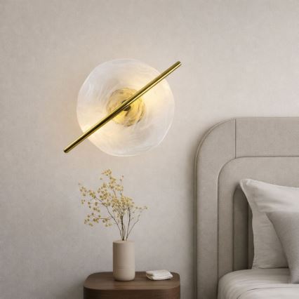 LED Aplique de parede RELAX LED/5W/230V dourado/branco