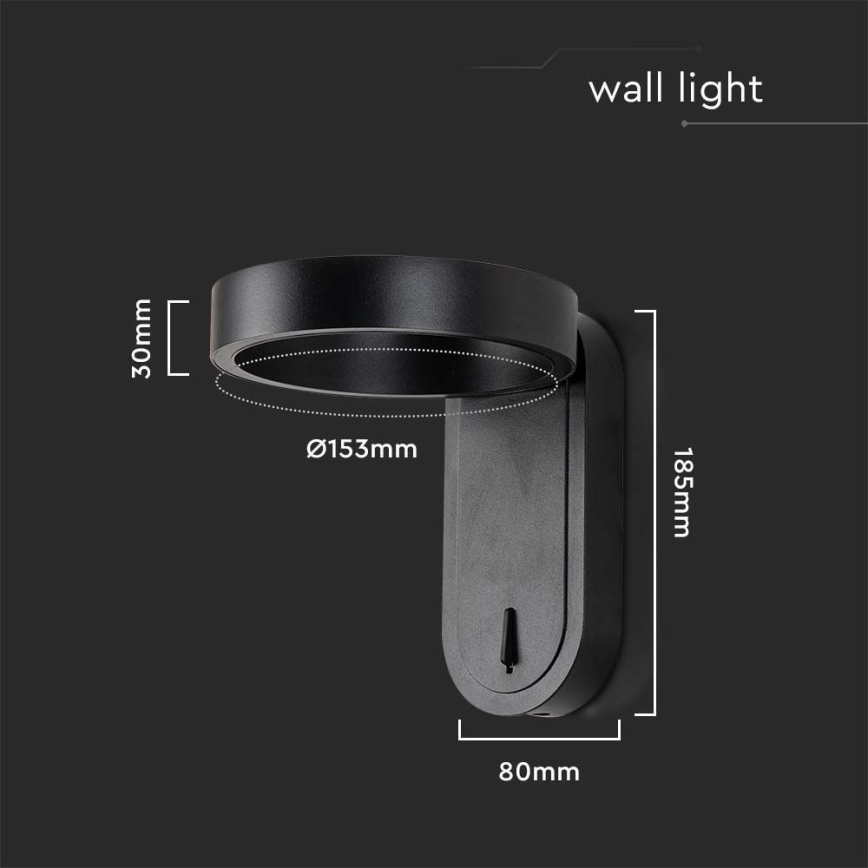 Luminária de parede LED LED/5W/230V 3000K/4000K preta