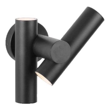 LED Arandela de parede exterior flexível 2xLED/3W/230V 4000K IP44 preta