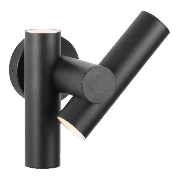 LED Arandela de parede exterior flexível 2xLED/3W/230V 4000K IP44 preta