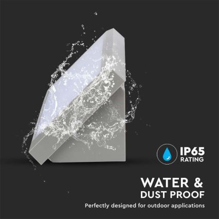 Luminária de parede LED exterior LED/12W/230V 4000K IP65 cinza