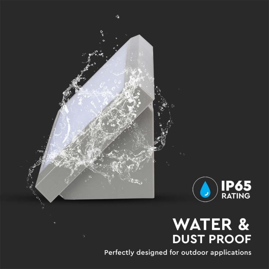 Luminária de parede LED exterior LED/12W/230V 4000K IP65 cinza