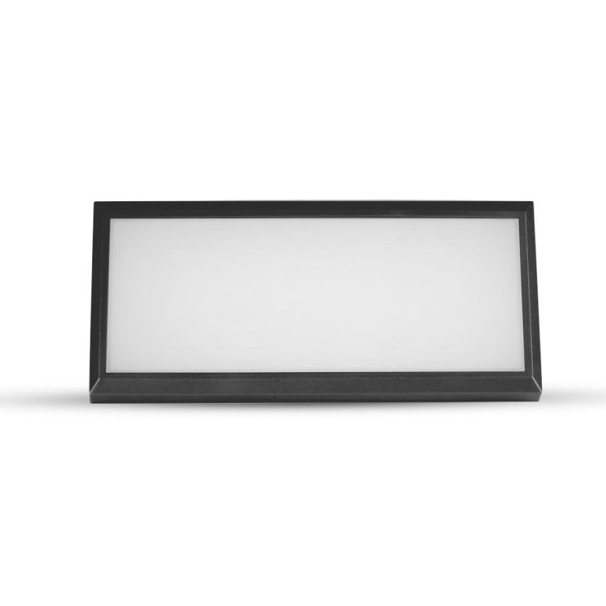 LED Luminária de Parede Externa LED/12W/230V 4000K IP65 preta