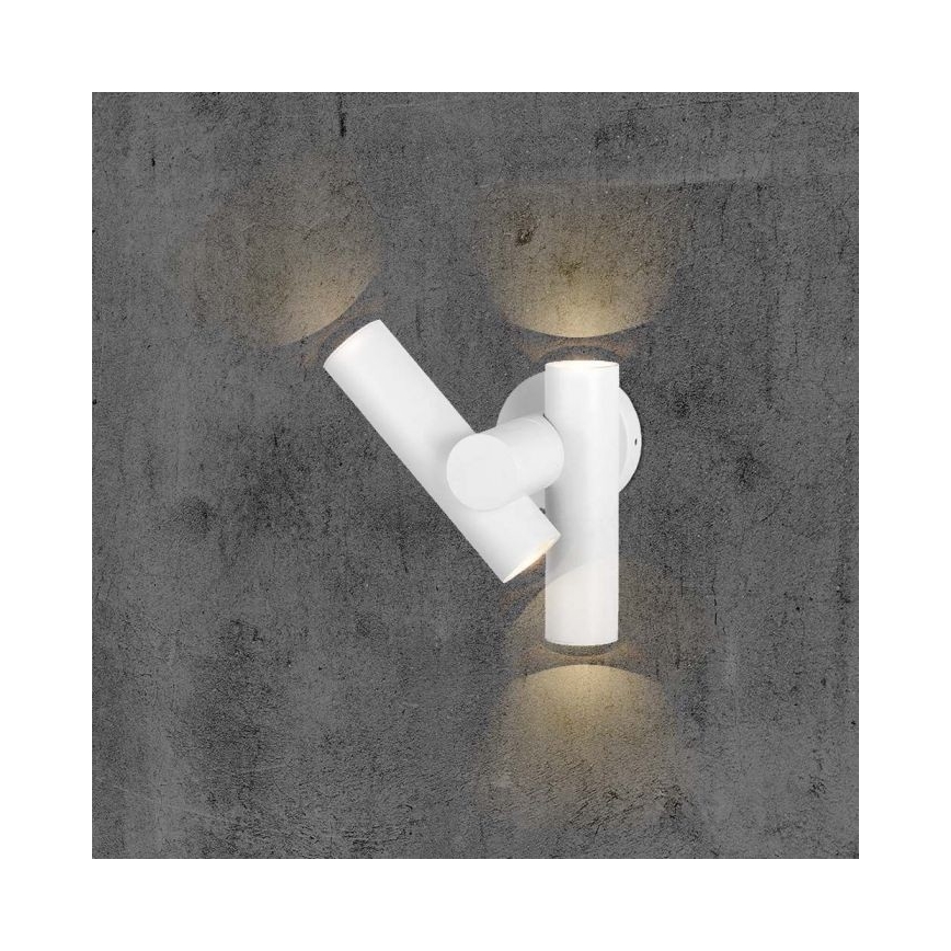 LED Arandela Exterior Flexível com Foco 2xLED/3W/230V 3000K IP44 Branco
