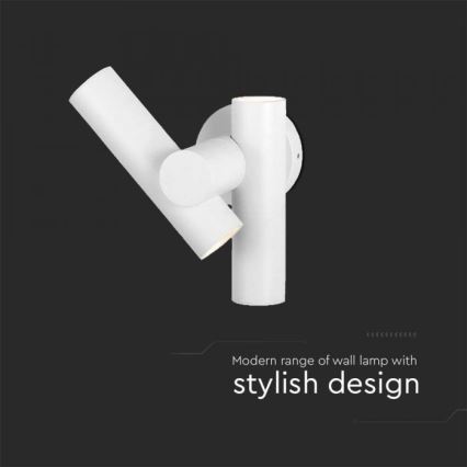 LED Arandela de parede exterior flexível 2xLED/3W/230V 4000K IP44 branca