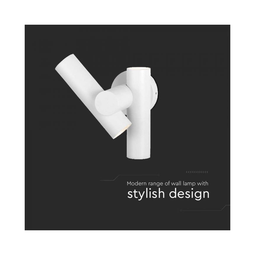 LED Arandela de parede exterior flexível 2xLED/3W/230V 4000K IP44 branca