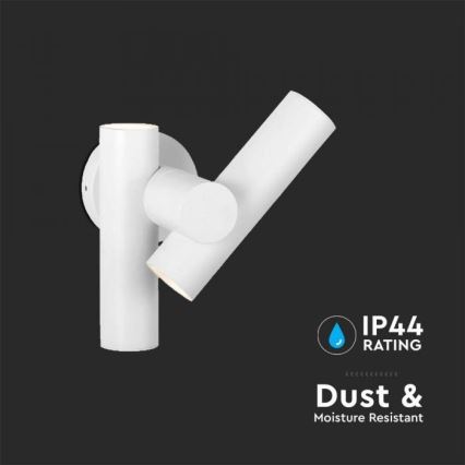 LED Arandela de parede exterior flexível 2xLED/3W/230V 4000K IP44 branca