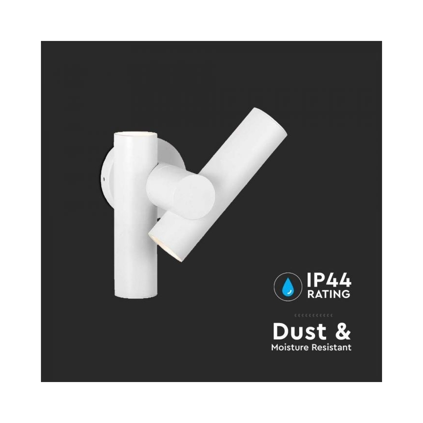 LED Arandela de parede exterior flexível 2xLED/3W/230V 4000K IP44 branca