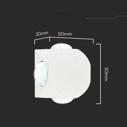 Luminária de parede LED para exterior LED/4W/230V 4000K IP54 branca
