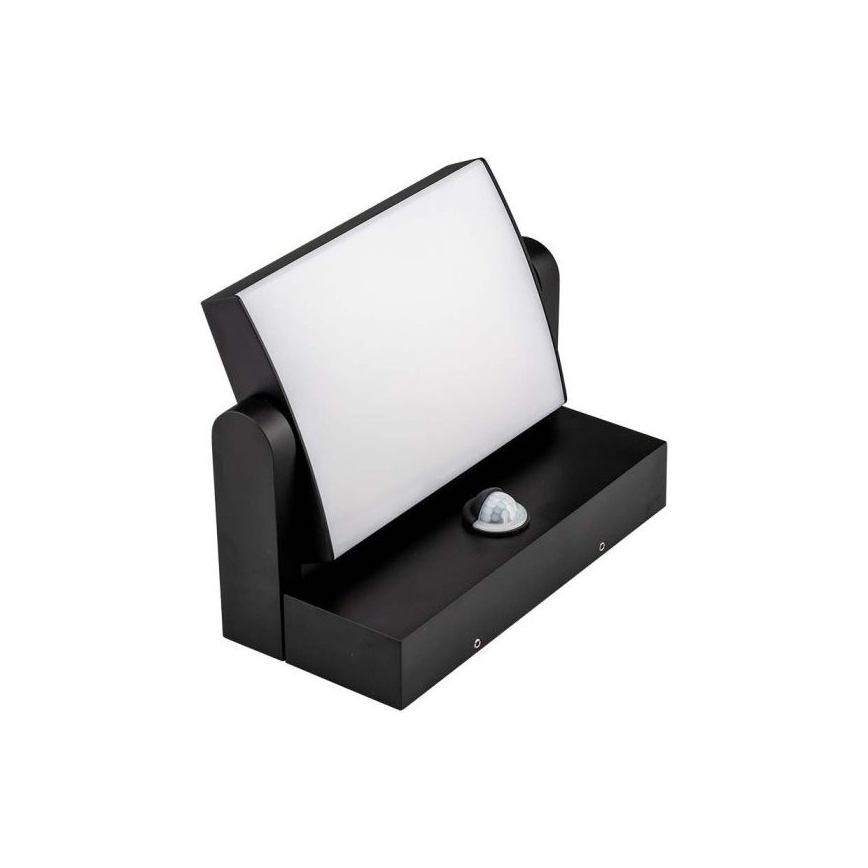 Luminária de parede LED exterior com sensor LED/17W/230V 3000K IP65 preta