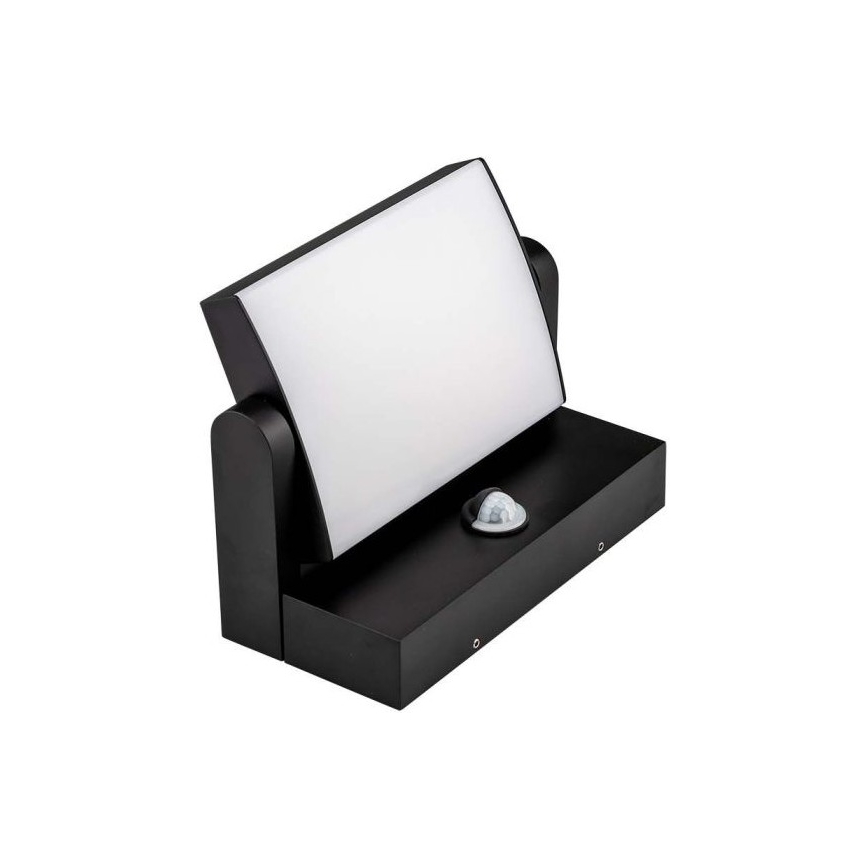 Luminária de parede LED exterior com sensor LED/17W/230V 4000K IP65 preta