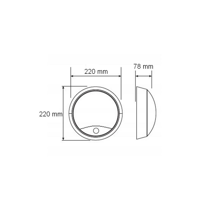 Luminária de parede LED exterior com sensor LED/15W/230V 4000K IP65