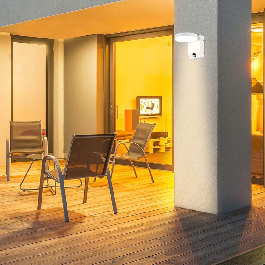 Luminária de parede LED flexível para exterior com sensor LED/17W/230V IP65 4000K branco