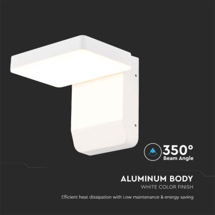 LED Luminária de Parede Flexível para Exterior LED/17W/230V IP65 3000K branco