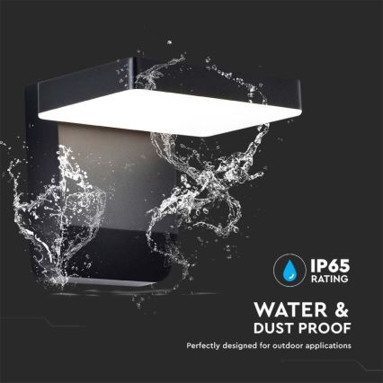 LED Luminária de Parede Flexível para Exterior LED/17W/230V IP65 4000K preta