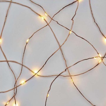 LED cabo de luzes de Natal para exterior 100xLED/15m IP44 branco quente
