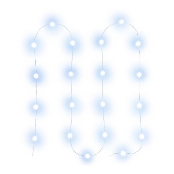 LED Cadeia de luzes de Natal 20xLED/2xAA 2,3m branco frio