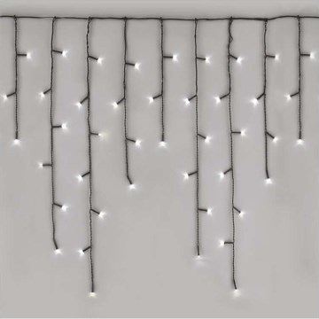 LED Cadeia luminosa de Natal para exterior 600xLED/8 modos 15m IP44 branco frio