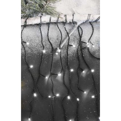 LED Cadeia luminosa de Natal para exterior 600xLED/8 modos 15m IP44 branco frio