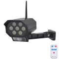 LED Câmara de segurança simulada com sensor e painel solar LED/5W/5,5V 800 mAh IP65 + comando remoto