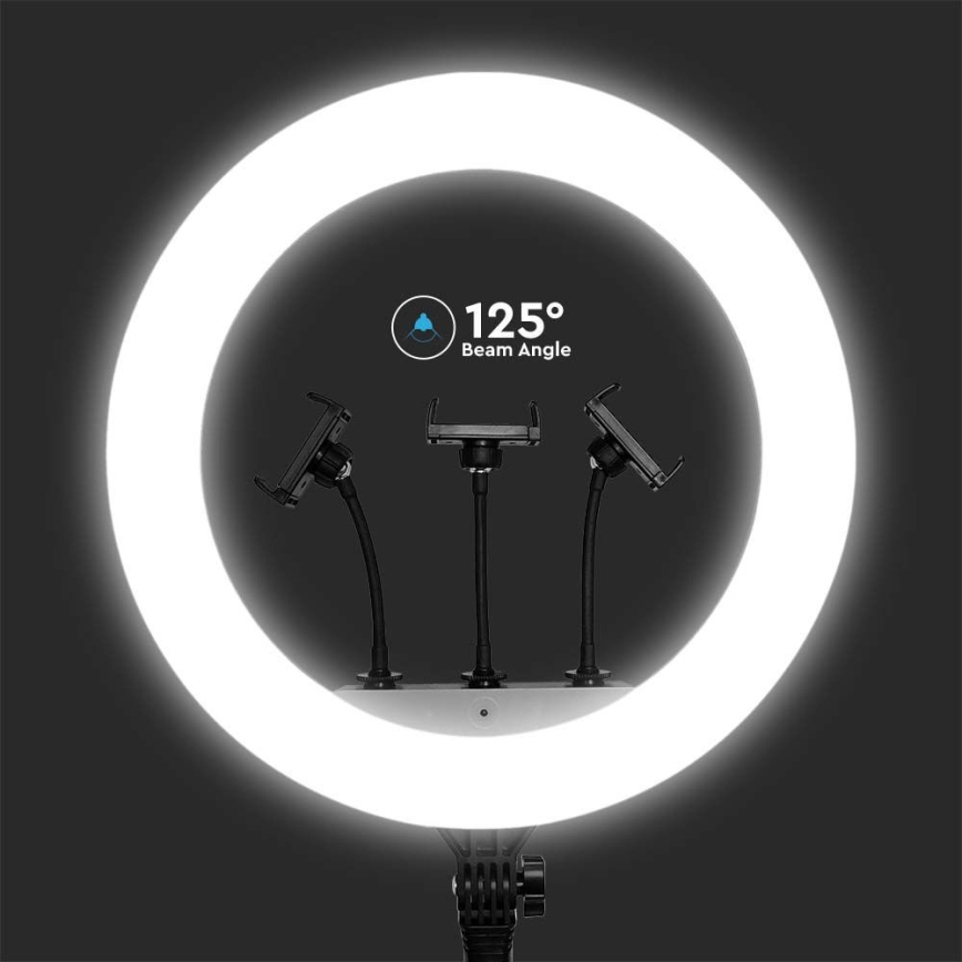 LED Candeeiro com regulação com um suporte para vlogs LED/55W/230V CRI 90 + comando