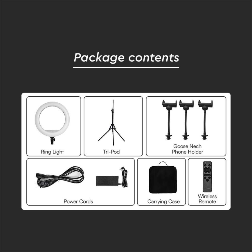 LED Candeeiro com regulação com um suporte para vlogs LED/55W/230V CRI 90 + comando