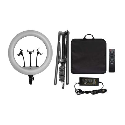 LED Candeeiro com regulação com um suporte para vlogs LED/55W/230V CRI 90 + comando