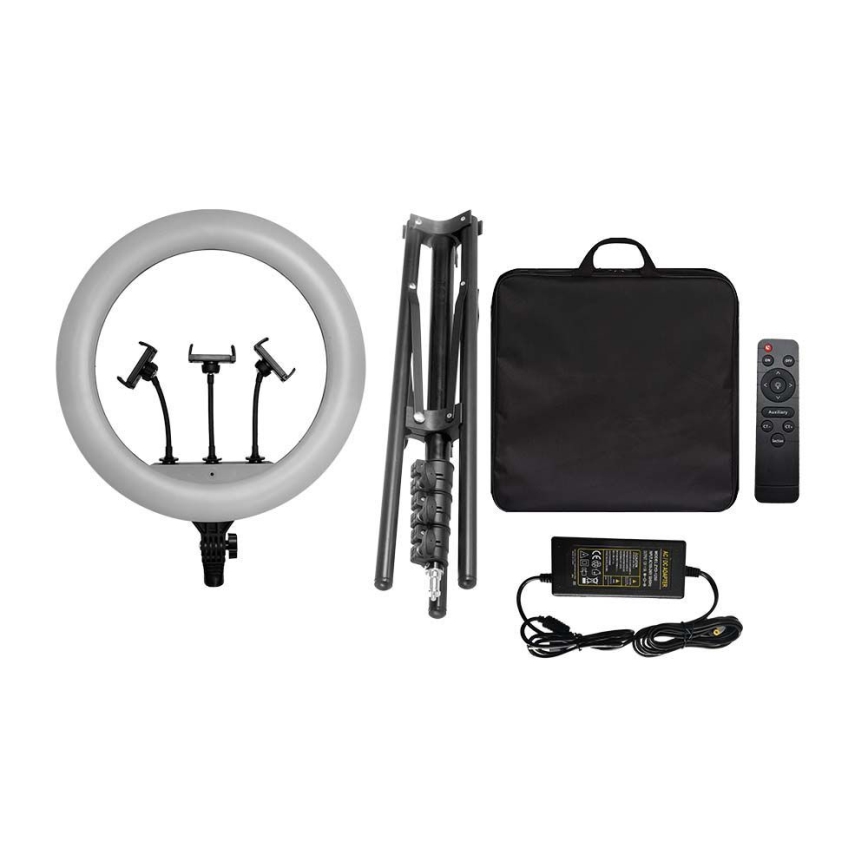 LED Candeeiro com regulação com um suporte para vlogs LED/55W/230V CRI 90 + comando