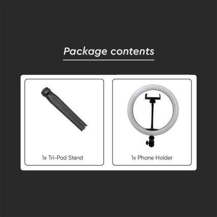 LED CAndeeiro com regulação, tripé e suporte para vlogging LED/10W/5V 3200-5500K