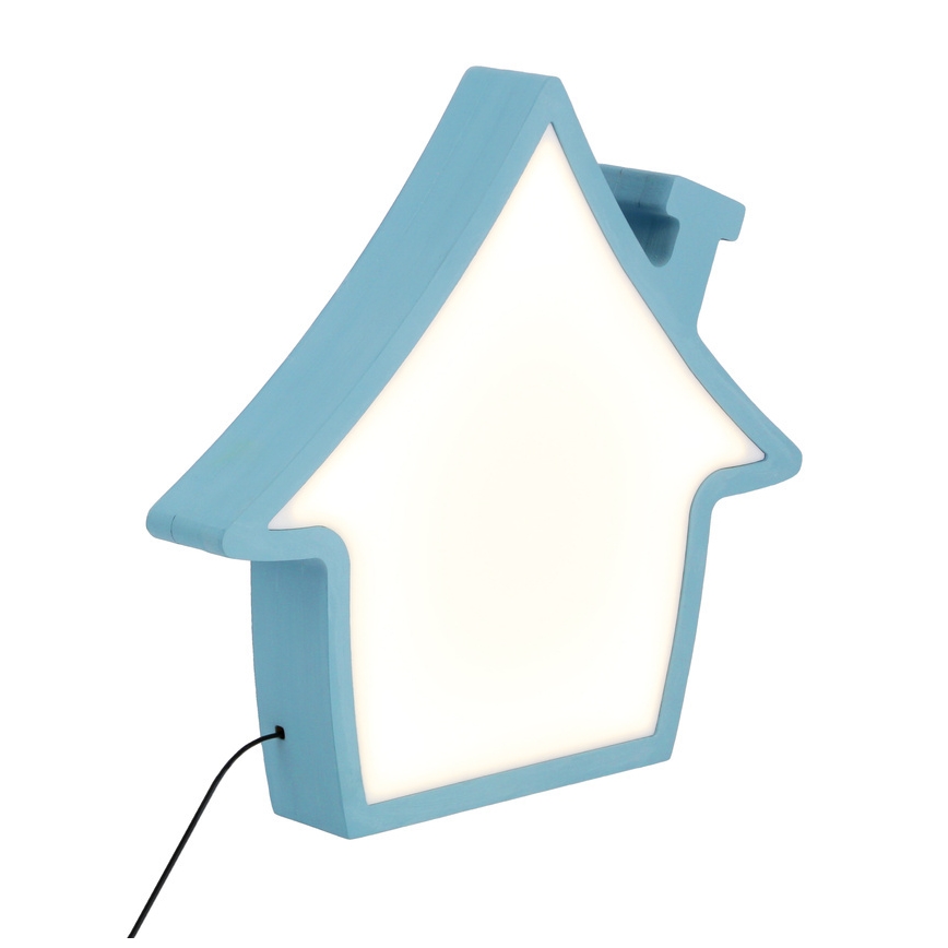 LED Candeeiro de Mesa Infantil HOUSE LED/10W/230V azul