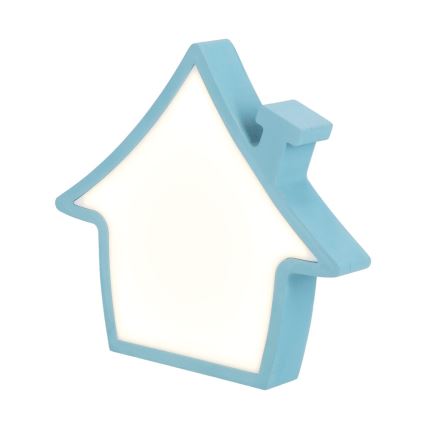 LED Candeeiro de Mesa Infantil HOUSE LED/10W/230V azul