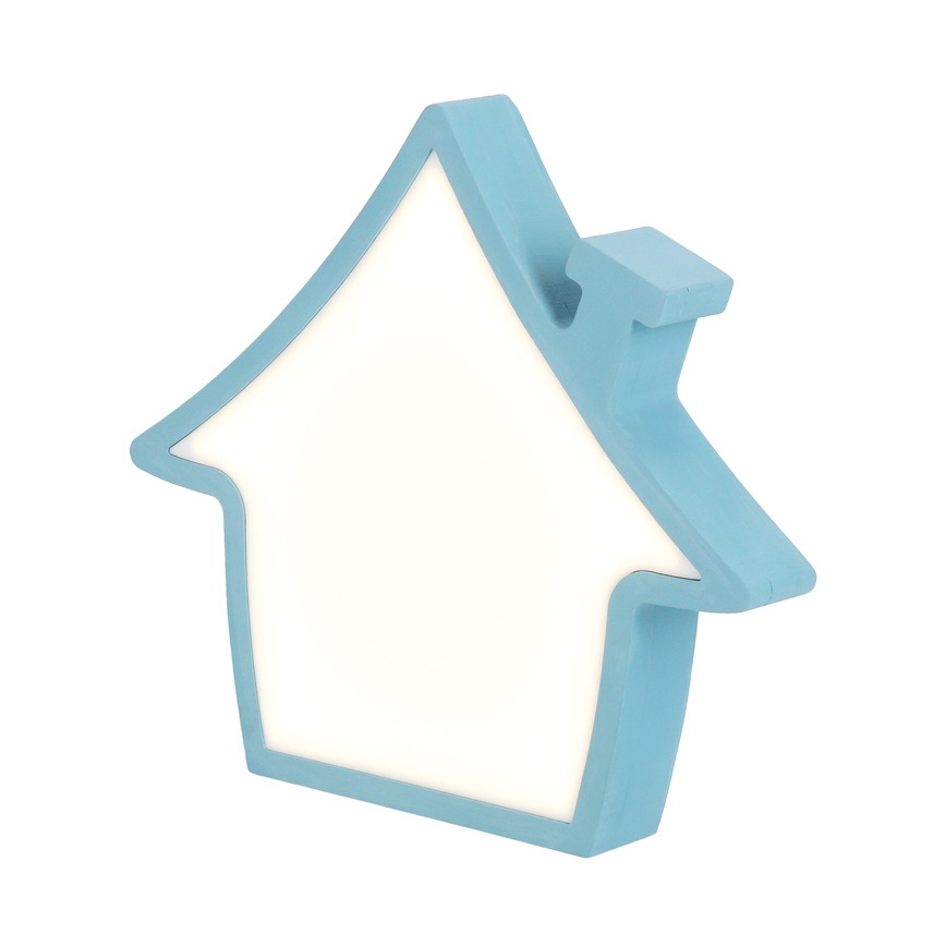 LED Candeeiro de Mesa Infantil HOUSE LED/10W/230V azul