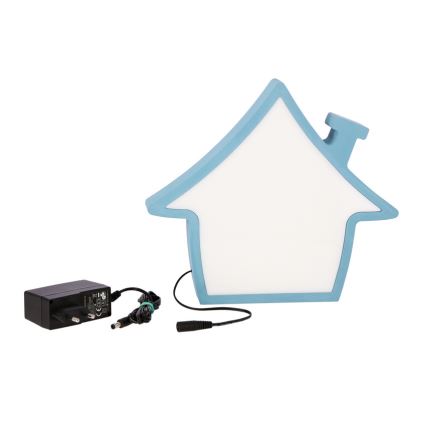 LED Candeeiro de Mesa Infantil HOUSE LED/10W/230V azul