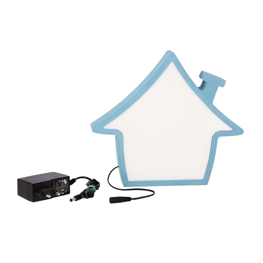 LED Candeeiro de Mesa Infantil HOUSE LED/10W/230V azul