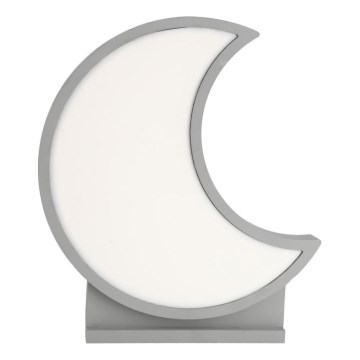 LED candeeiro de mesa infantil MOON LED/12W/230V cinzento