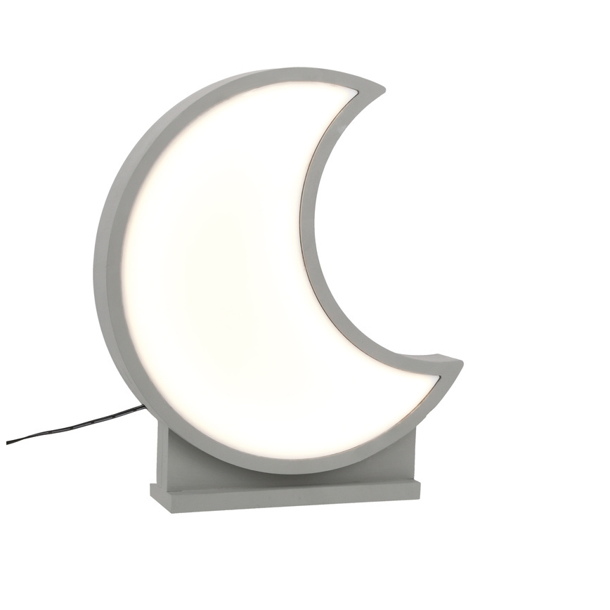 LED candeeiro de mesa infantil MOON LED/12W/230V cinzento