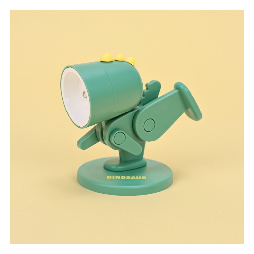 LED Candeeiro de mesa LED/0,06W/3xLR41 dinossauro verde