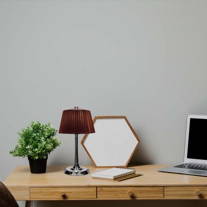 LED Candeeiro de mesa tácil recarregável com regulação LED/1,5W/5V 3000/4000/6000K 1800 mAh castanho