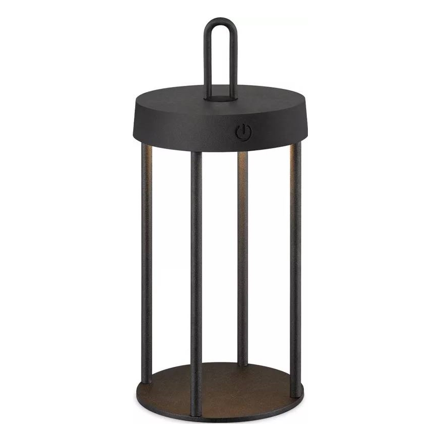 LED dimerizável, lâmpada de mesa tátil recarregável para exterior GENTLE LED/1,5W/3,7V 3000 mAh IP44 preta