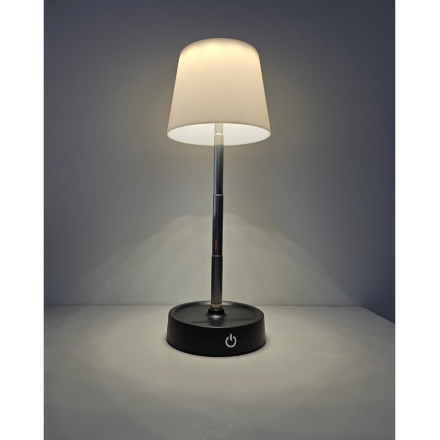 LED Candeeiro de mesa tátil regulável LED/3W/5V USB 800 mAh branco
