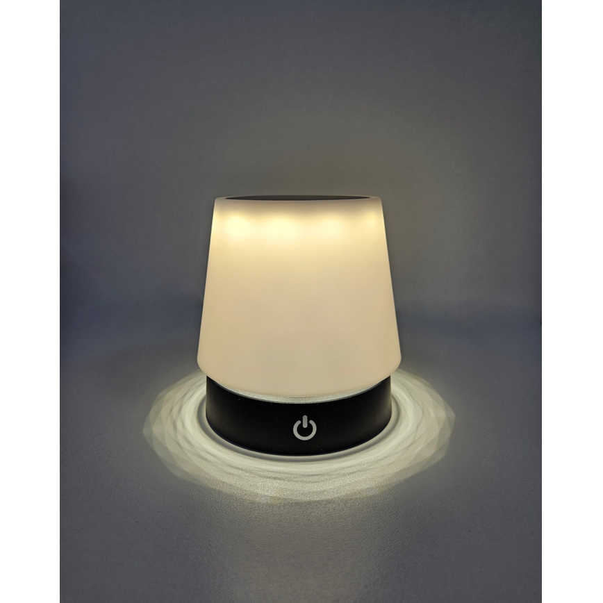 LED Candeeiro de mesa tátil regulável LED/3W/5V USB 800 mAh branco
