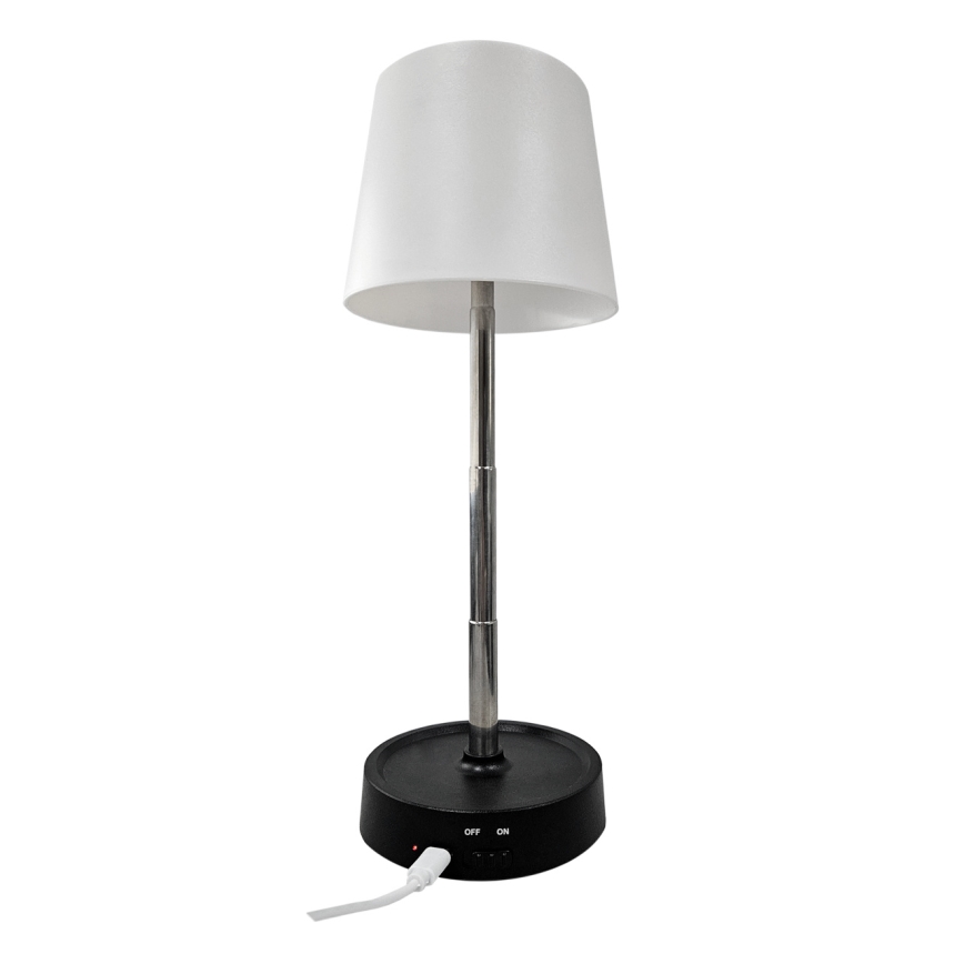 LED Candeeiro de mesa tátil regulável LED/3W/5V USB 800 mAh branco