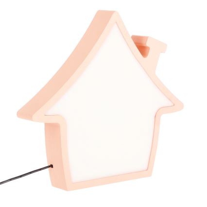LED Candeeiro de secretária infantil HOUSE LED/10W/230V rosa