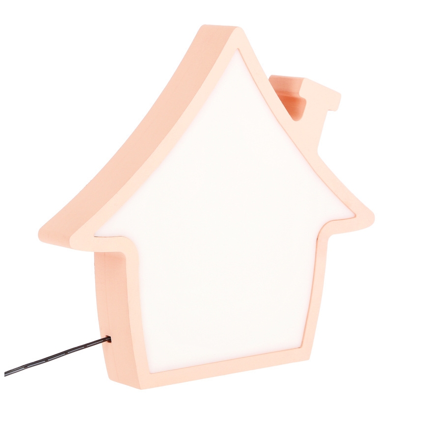 LED Candeeiro de secretária infantil HOUSE LED/10W/230V rosa