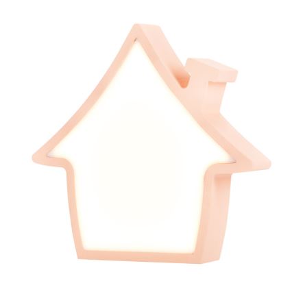LED Candeeiro de secretária infantil HOUSE LED/10W/230V rosa