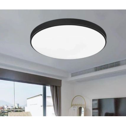 LED Candeeiro de tecto para casa de banho CARTER LED/12W/230V 6000K IP44 Ø 22 cm preto