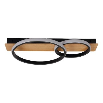 LED Candeeiro de Tecto ROWENA LED/14W/230V preto/castanho