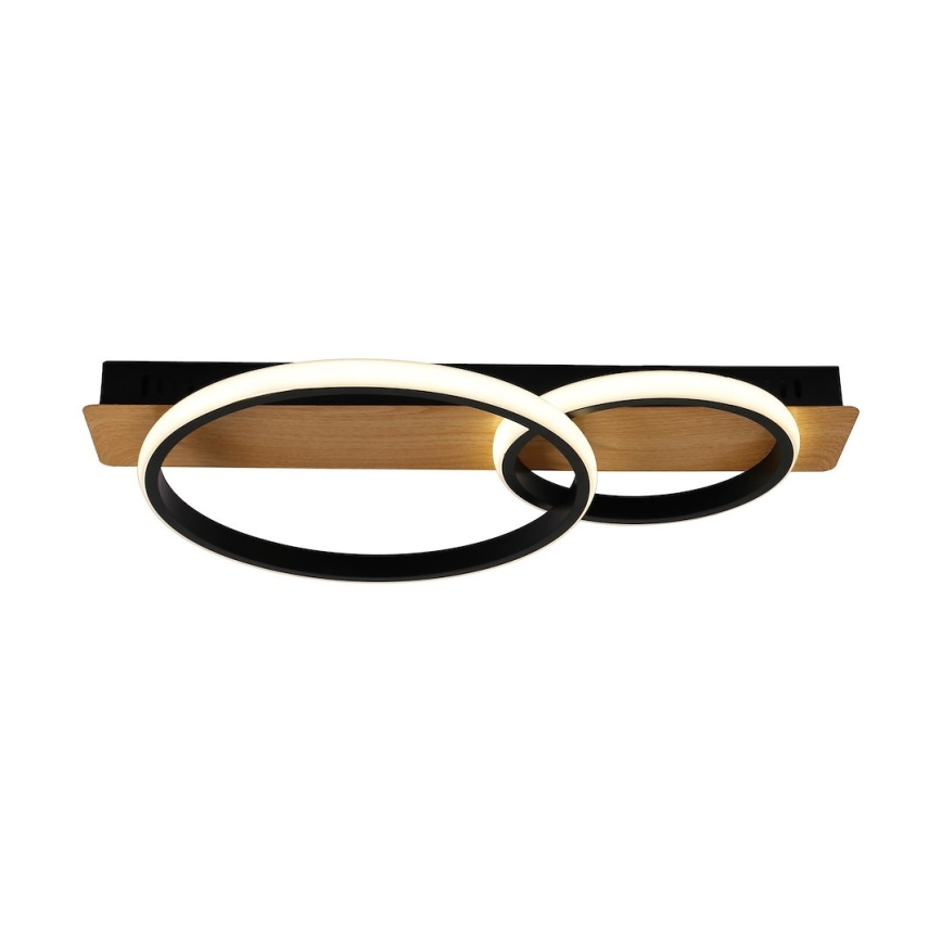 LED Candeeiro de Tecto ROWENA LED/14W/230V preto/castanho