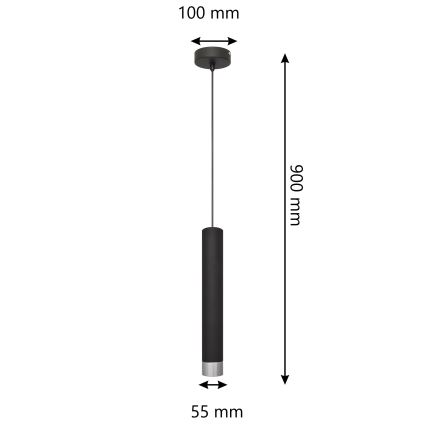 LED Candelabro sobre uma corda TUBA 1xGU10/4,8W/230V